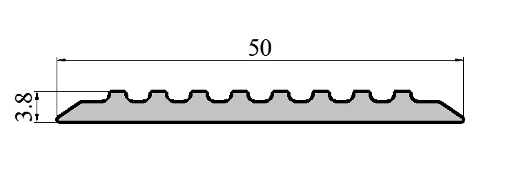 Тактильная плитка самоклеющаяся с продольными рифами (50 мм) 4591