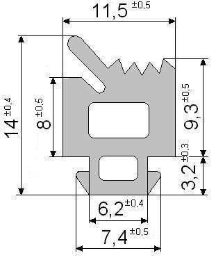 Уплотнитель для алюминиевых конструкций 1013 аналог ТПУ 6002
