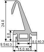 Уплотнитель для алюминиевых окон и конструкций 1036