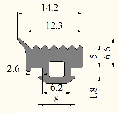 Уплотнитель для алюминиевых конструкций 1046 аналог ТПУ 002