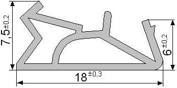 Уплотнитель для деревянных окон 3011 (18х7,5 мм)