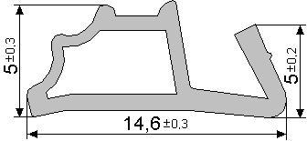 Уплотнитель для деревянных окон 3012 (16,4х5 мм)