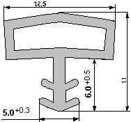Уплотнитель для деревянных дверей 3013 (12,5х11 мм)