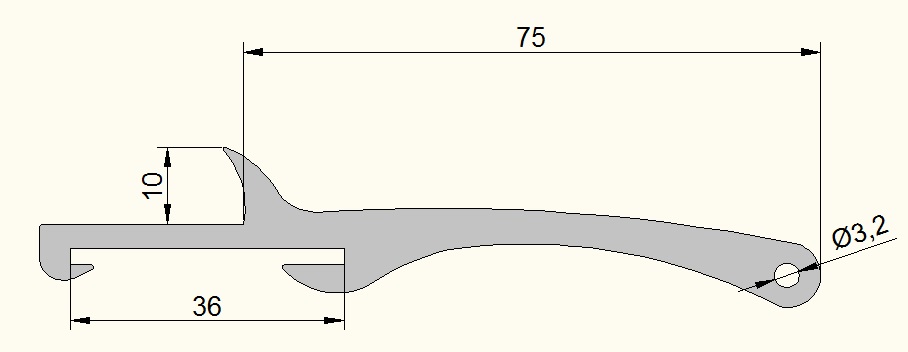 Расширитель колесных арок 5301 (75х10 мм)