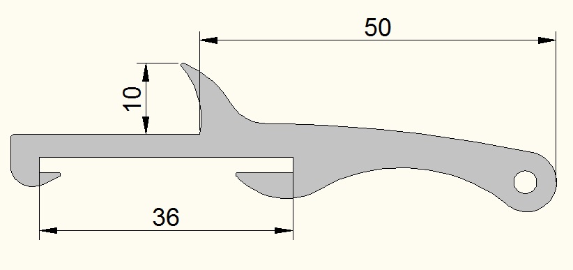 Расширитель колесных арок 5302 (50х10 мм)